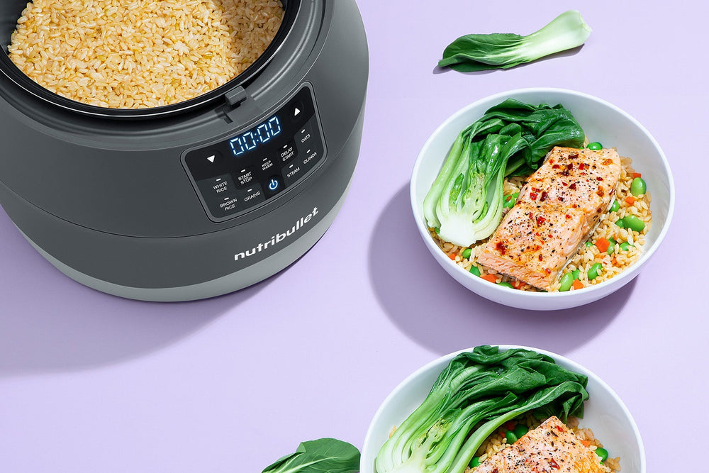 Salmon & Brown Rice with Bok Choy