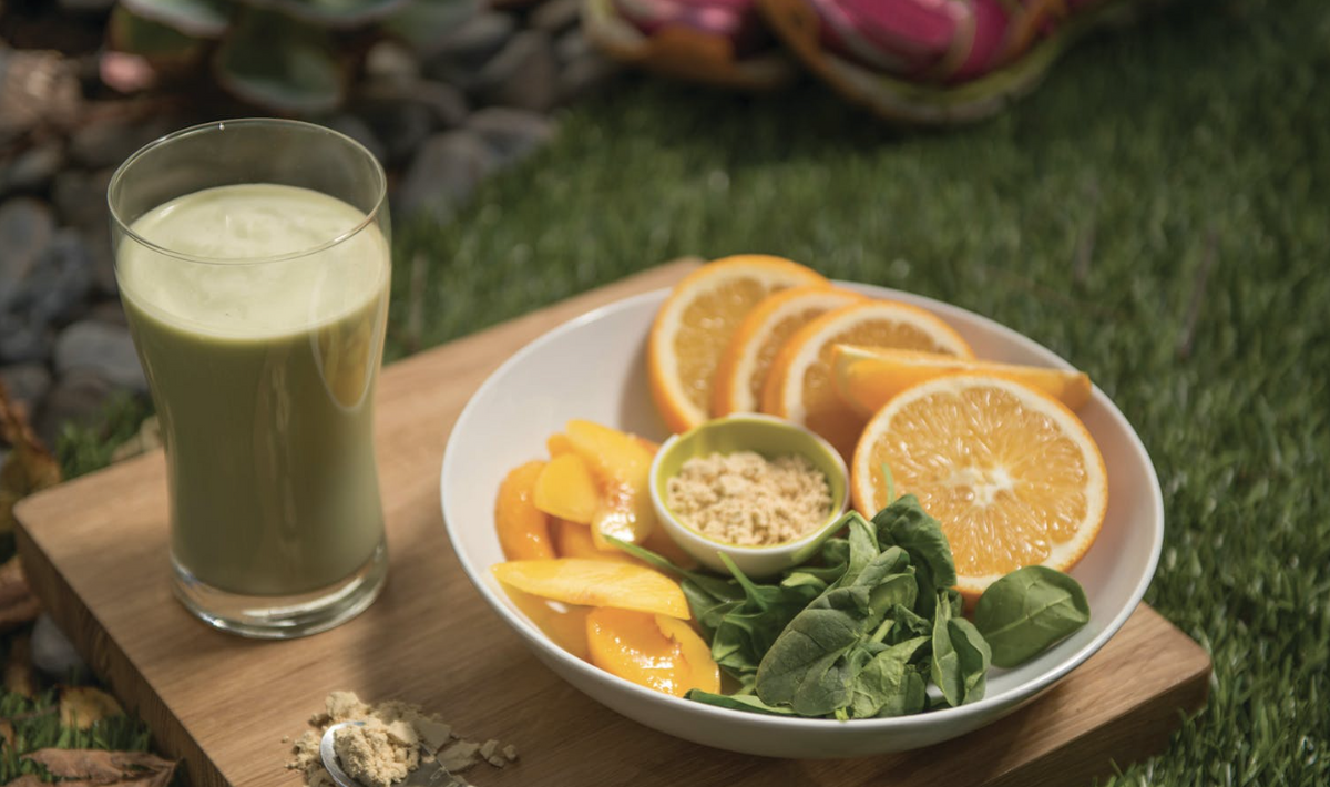 Peaches and Cream Workout Smoothie