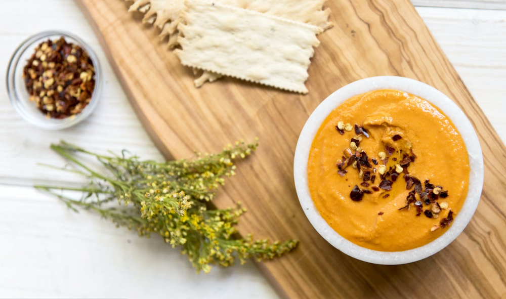 Zesty Roasted Red Pepper Hummus