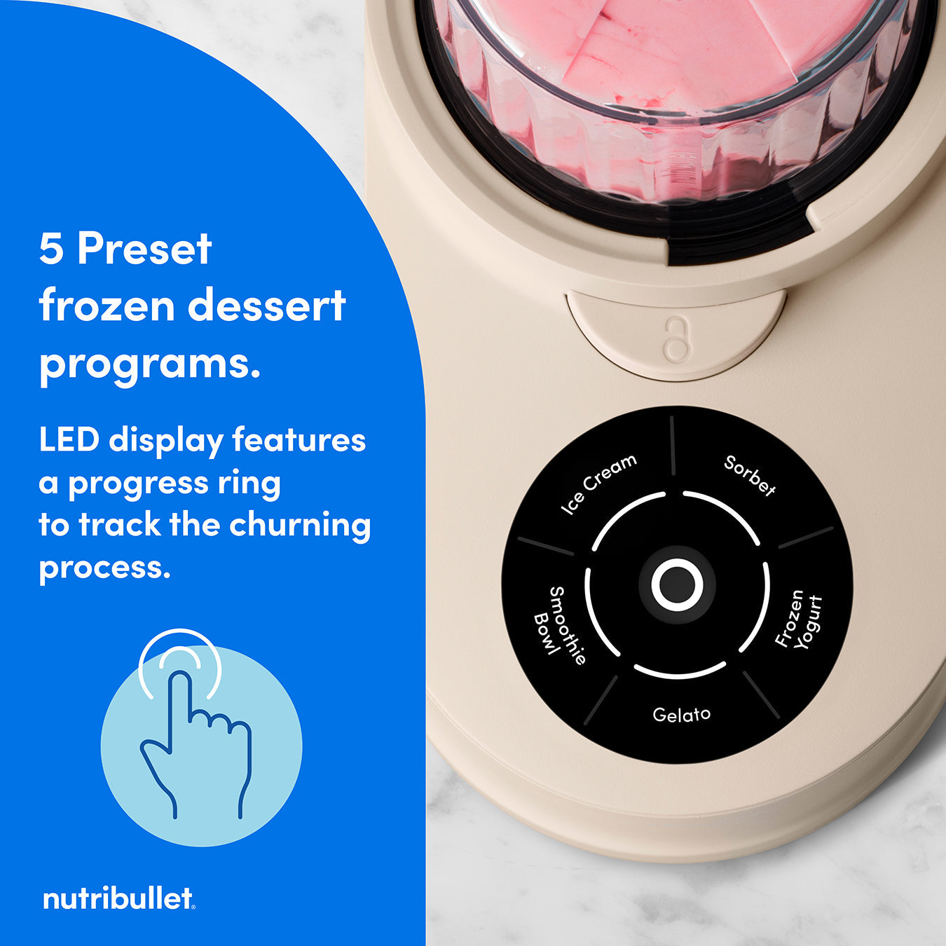 nutribullet Chill Ice Cream Maker - Latte Beige