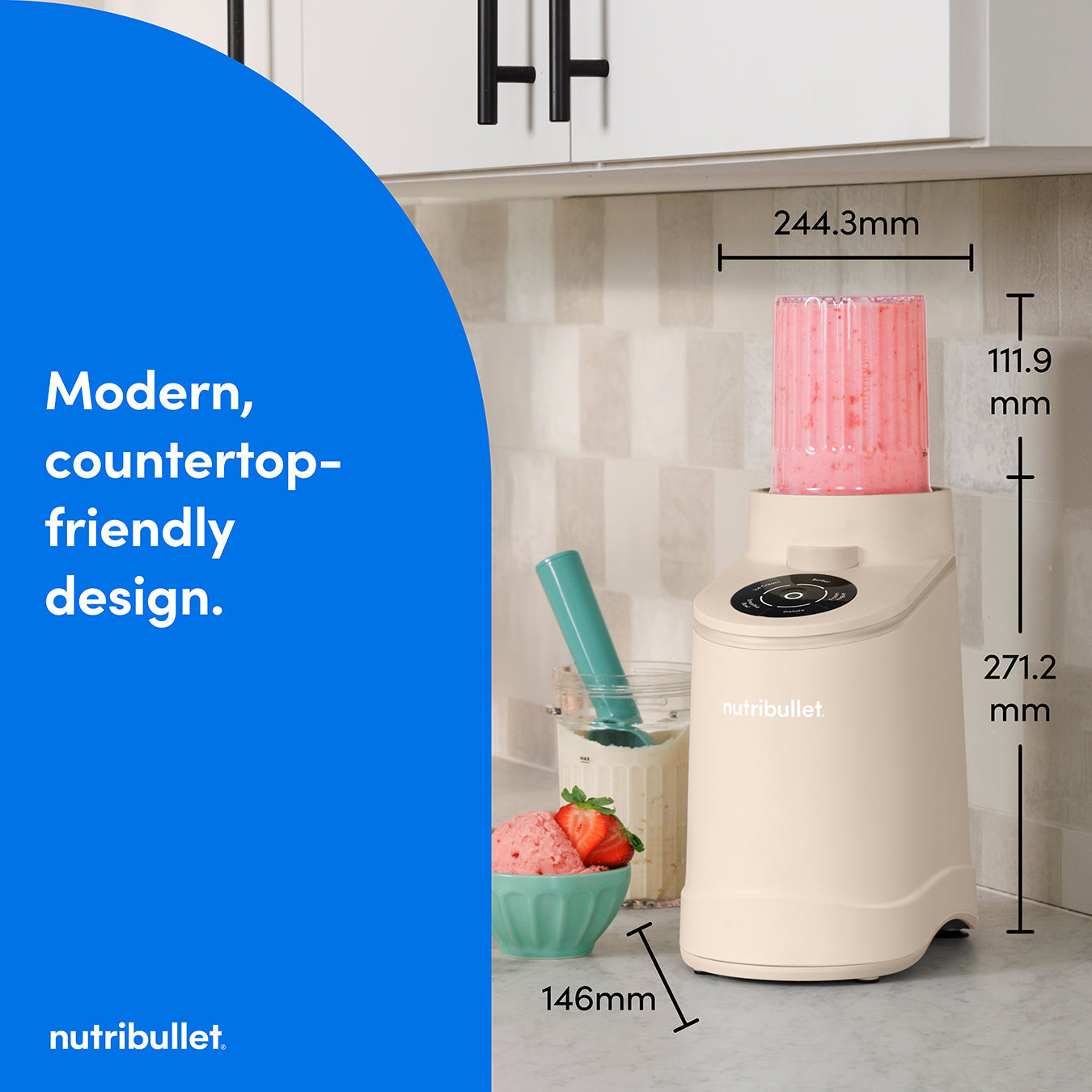 nutribullet Chill Ice Cream Maker - Latte Beige