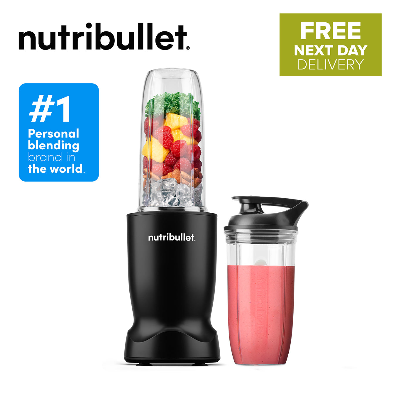 nutribullet Turbo 1000W - Matte Black (Outlet)