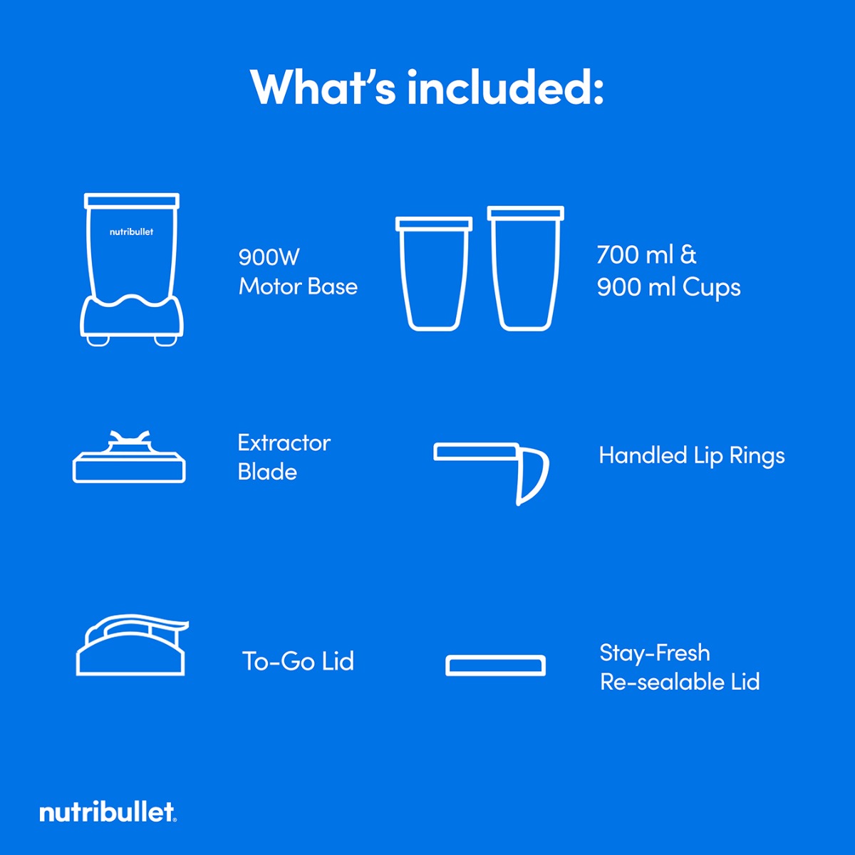 nutribullet 900 Series Deluxe 7-Piece Kit (Outlet)