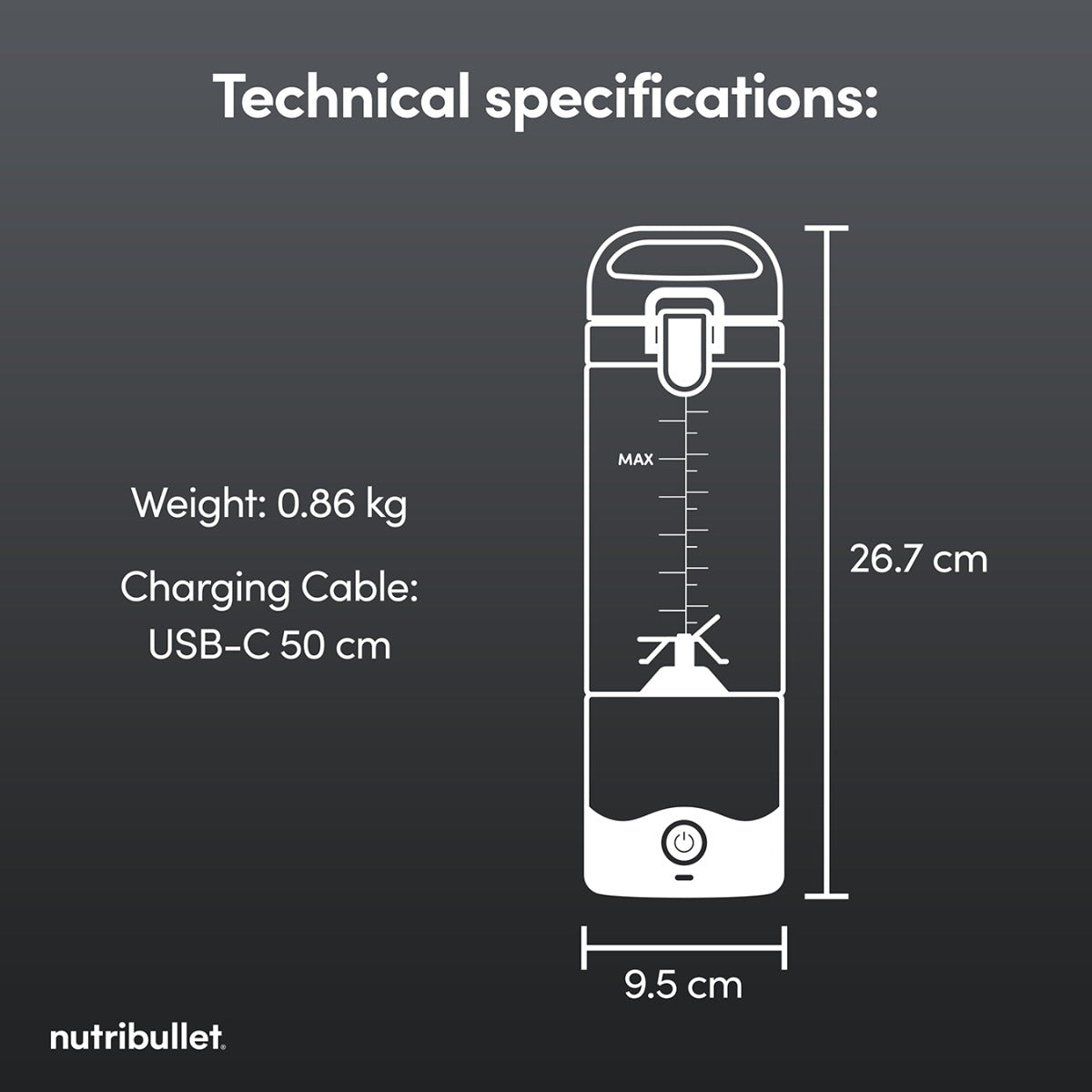 nutribullet x McLaren F1 Team Portable Blender - Grey (Outlet)